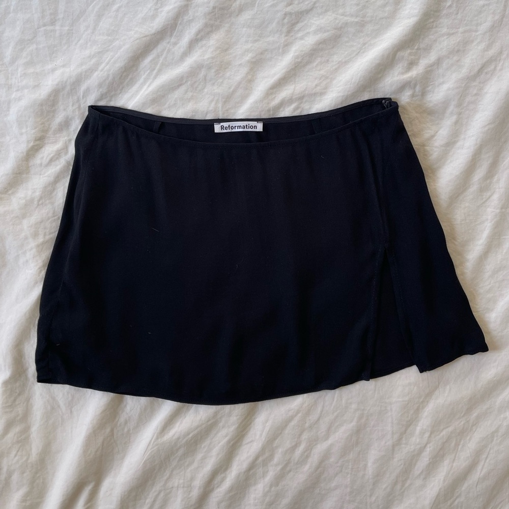 Reformation Kiara Side Slit Mini Skirt